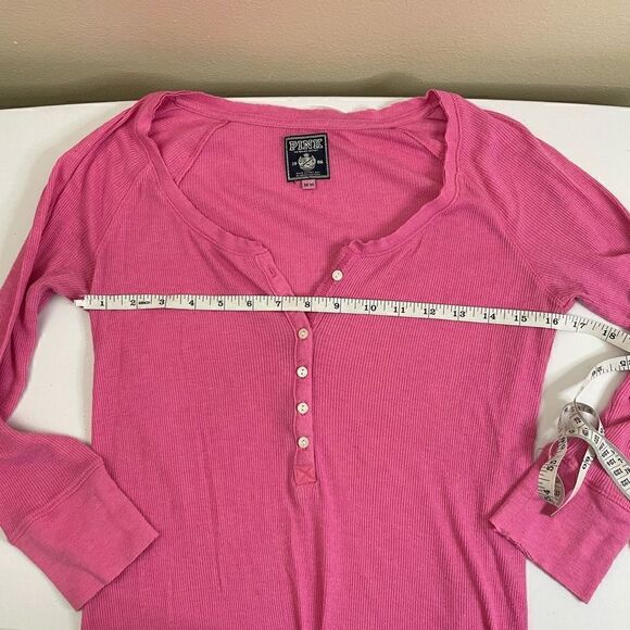 PINK| Thermal| Button up| with Ruffle| Lounge Top - Picture 4 of 12